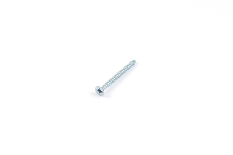 Chipboard screw, 3.5x40mm, flat head, PZ, white zinc