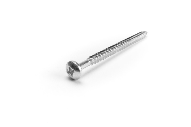 Chipboard screw, 5x70mm, pan head, PZ, white zinc