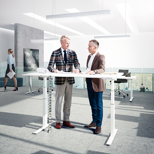 Sėsk stok stalas ergonomiškai darbo vietai